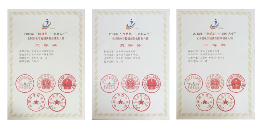 我院在2016年“挑战杯——彩虹人生”全国职业学校创新创效创业大赛中取得佳绩