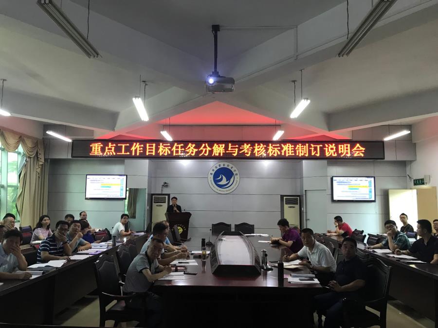 我院召开“重点工作目标任务分解与考核标准制订”说明会