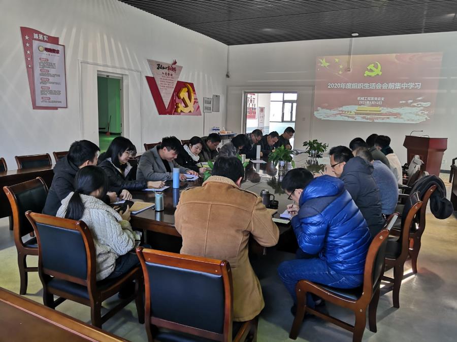 机械工程系党总支召开2020年度组织生活会会前集中学习暨党员政治生日活动