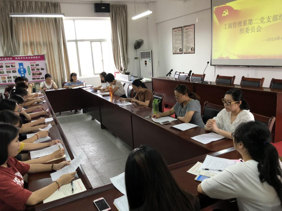 工商管理系第二党支部召开组织生活会